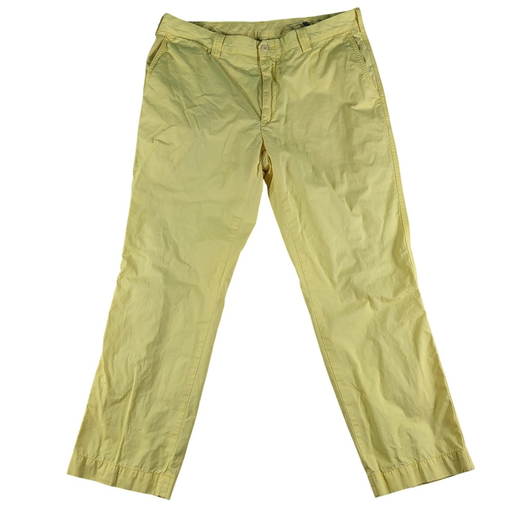 Polo Ralph Lauren Suffield Pant Men's Size 36x30 Yellow Good Pima Cotton Chinos